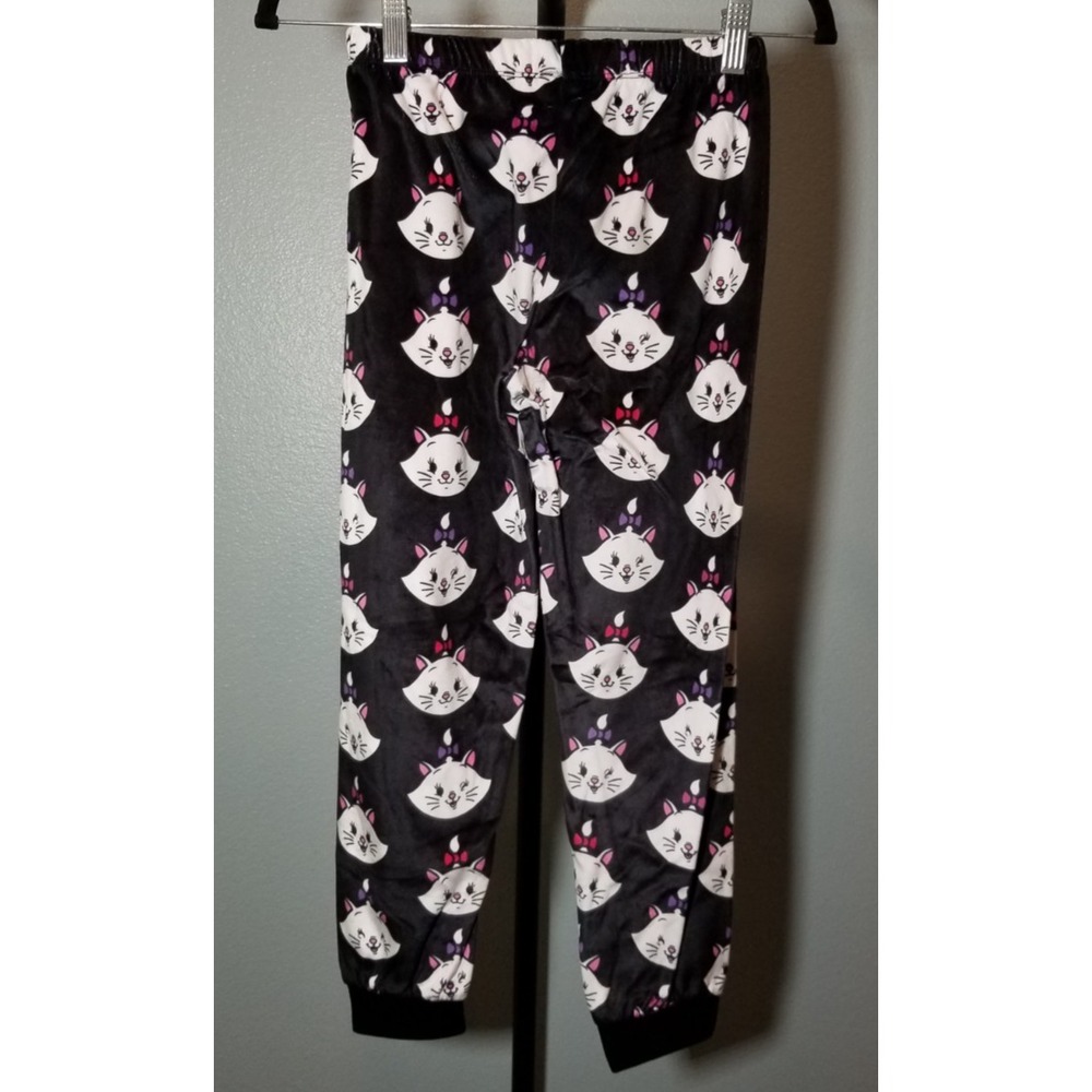 Disney Parks Girls 7/8 Black Pajama Pants Aristocats Marie Loungewear Resortwear